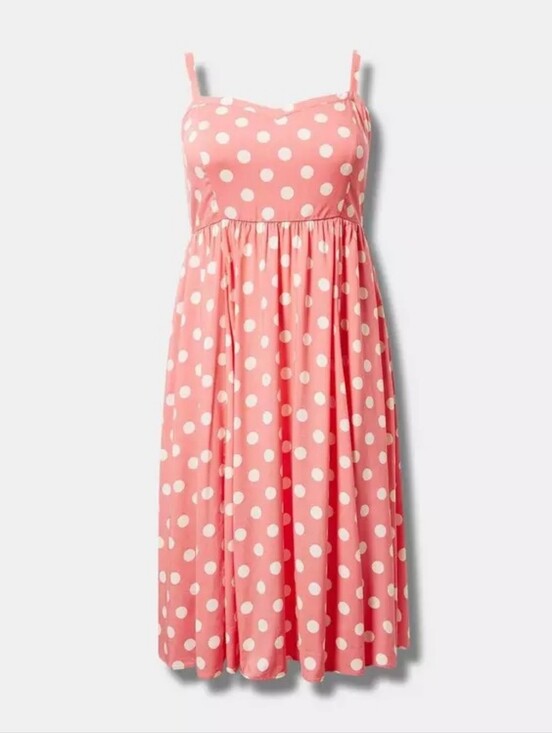 Torrid Curve Dresses & Skirts - Torrid Midi Challis Sweetheart Dress NWT
